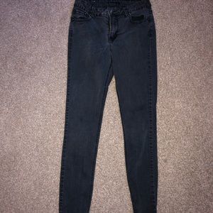 black denim jeans